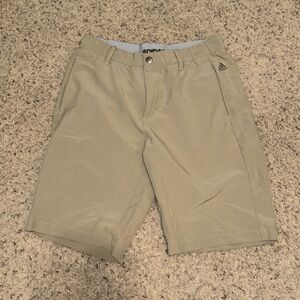 Khaki adidas golf shorts 32”